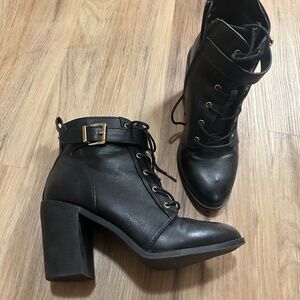 Lace up boot heels